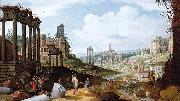 Willem van Nieulandt View of the Forum Romanum. France oil painting artist